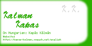 kalman kapas business card