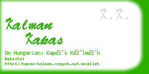 kalman kapas business card